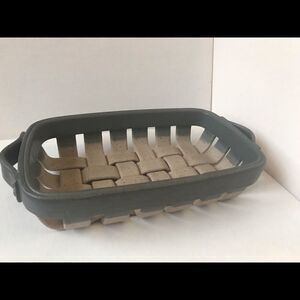 Ceramic weaved basket stamped RH